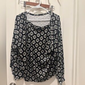 NWT Loft Geo Velour Sweatshirt xl new top shirt